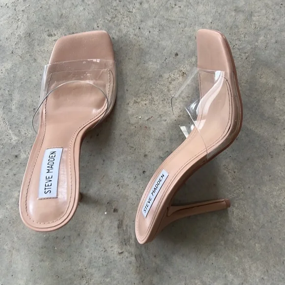 Steve Madden clear/nude mules - Picture 5 of 6